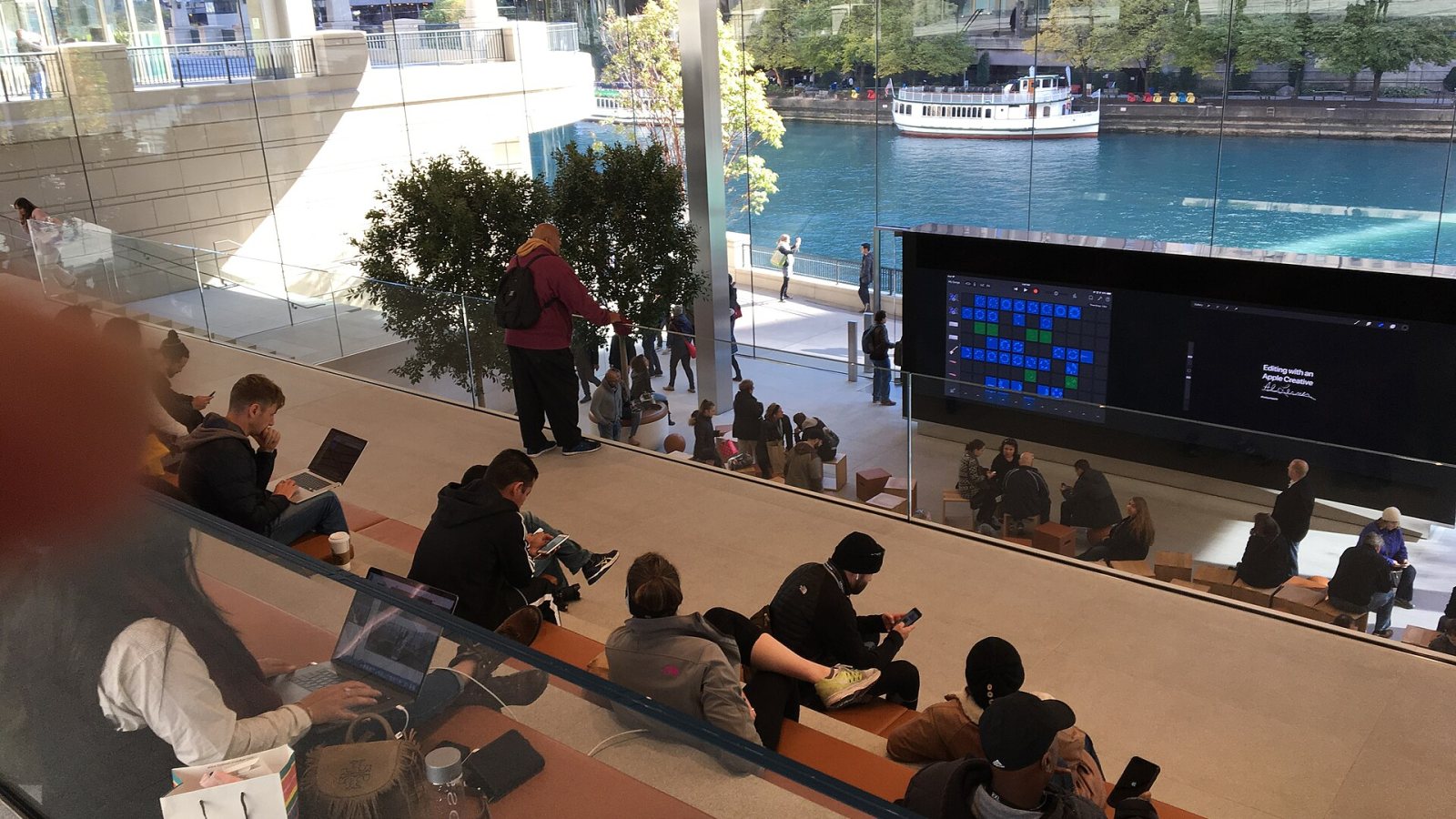 Tienda Apple en Michigan Avenue, Chicago, imagen de archivo