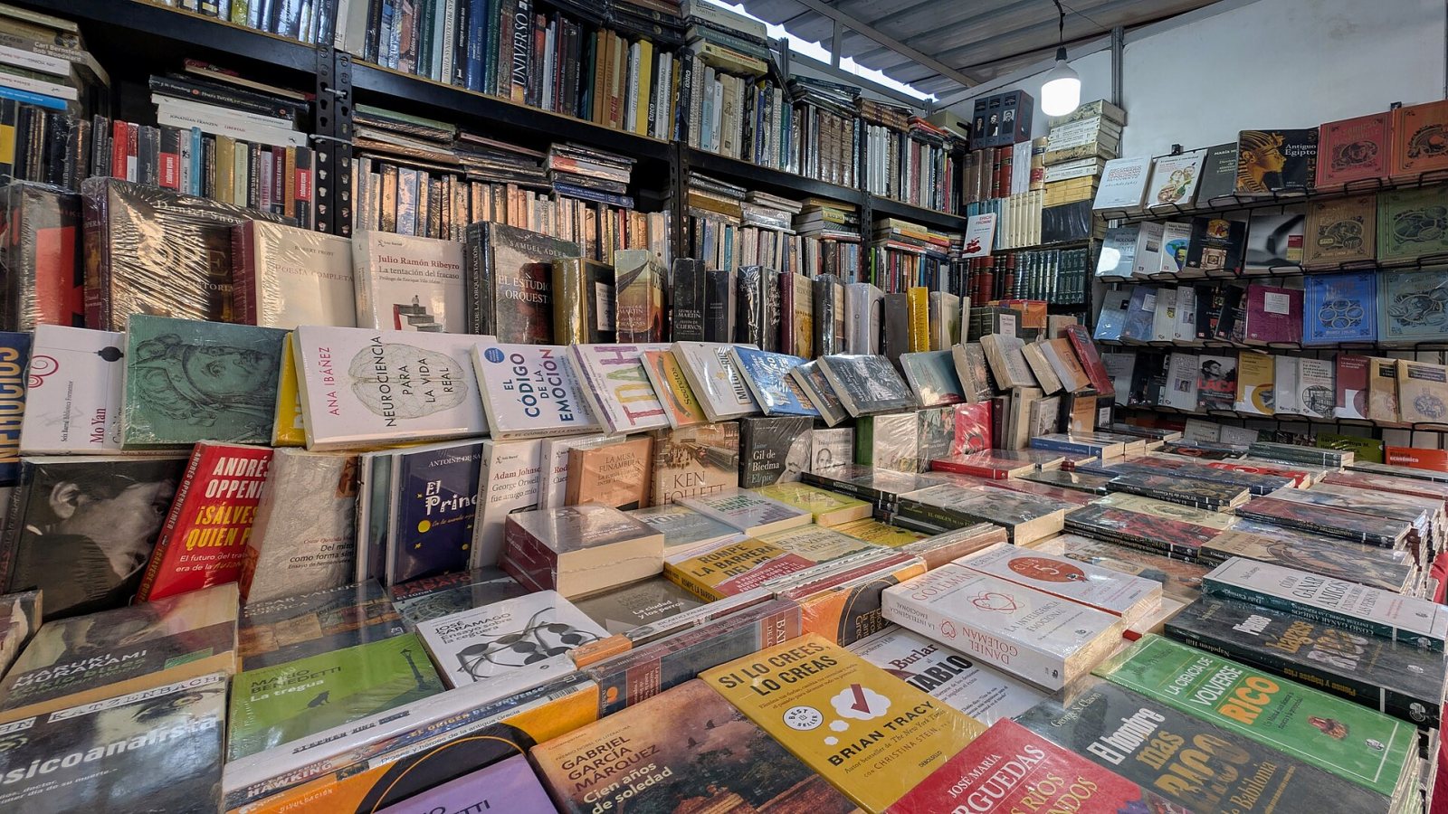 Libros en una feria, en una imagen de archivo